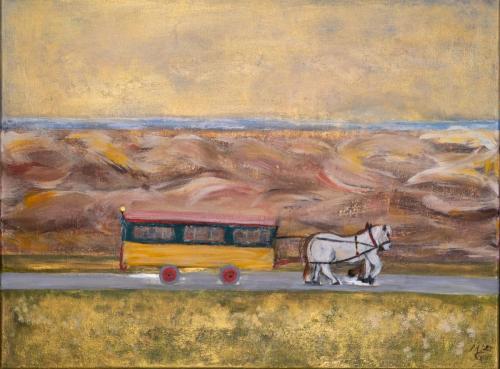 Landschaft mit Kutsche; 2022